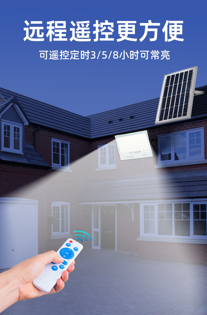 Cross-border solar lights, starry sky floodlights, household outdoor garden lights, waterproof led solar sensor lights pic 12