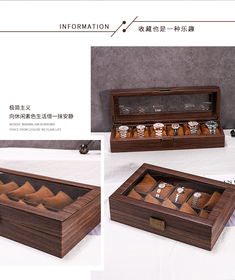 Cartoon PU leather watch storage box packaging gift box decoration universal type pic 20