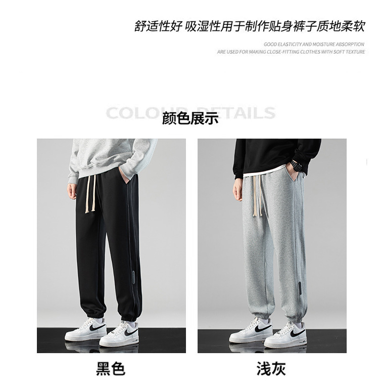 厂家直销2024秋冬新款潮流男士运动卫裤宽松束脚裤详情4