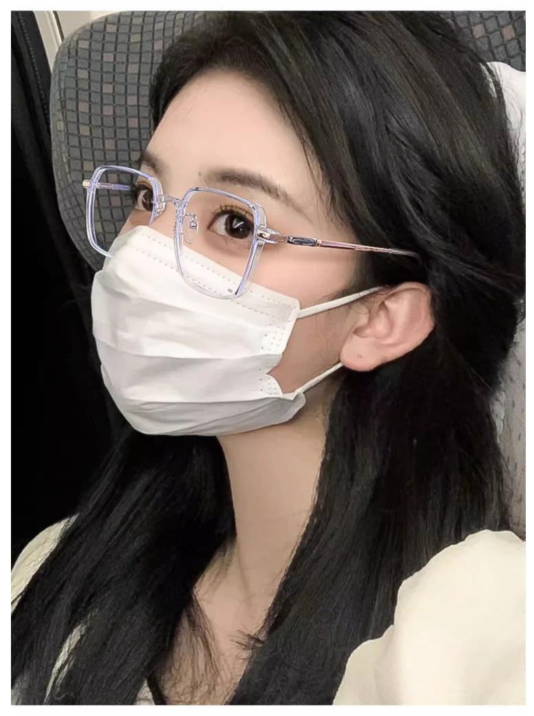 防蓝光老花镜女网红时尚潮款年轻老花眼镜高清大框老光眼镜成品男详情2