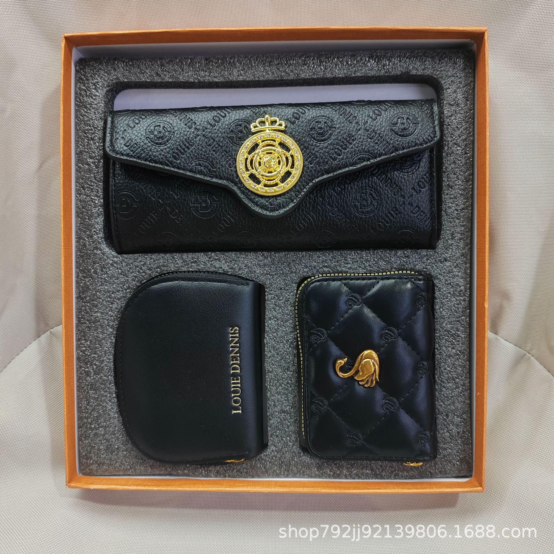 2024新款三件套礼盒装钱夹卡包套盒详情2