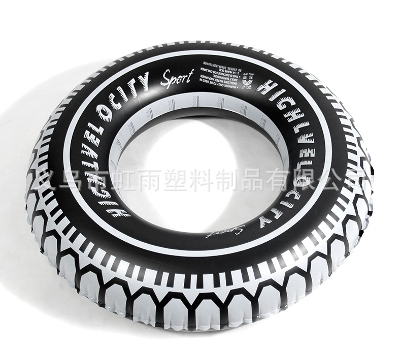 虹雨新款儿童轮胎游泳圈批发条纹可爱卡通腋下圈加厚充气泳圈详情8