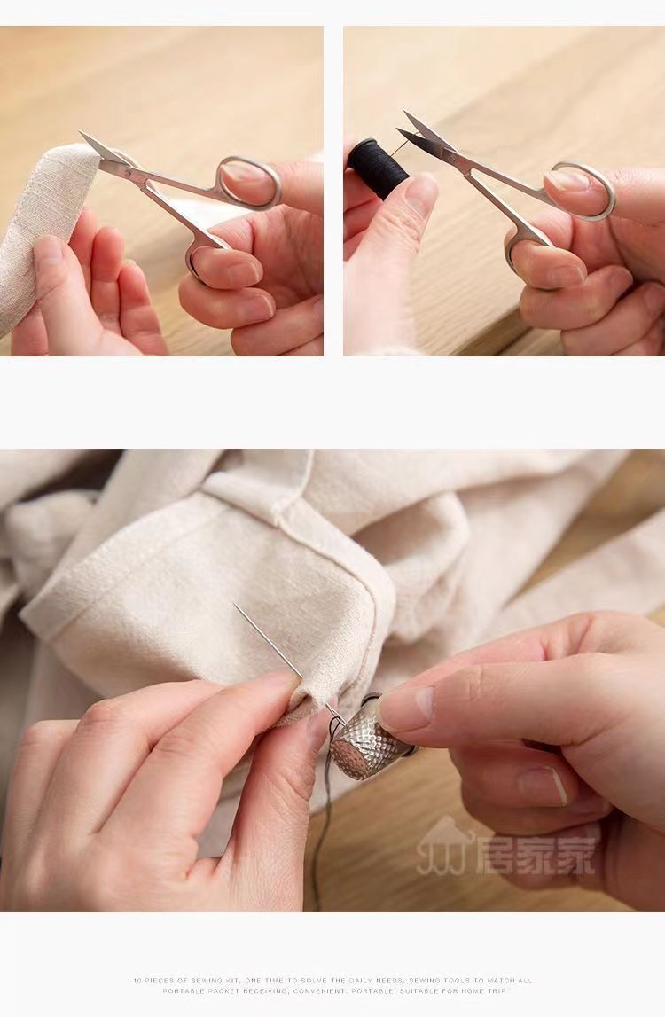 家用质量好手工便携式带顶针别针缝纫针线工具针线包针27件套装详情6