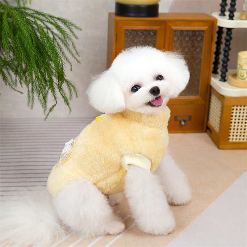 24秋冬新款狗狗可牵引国风绒衣泰迪比熊小型犬猫咪宠物衣服现货详情12