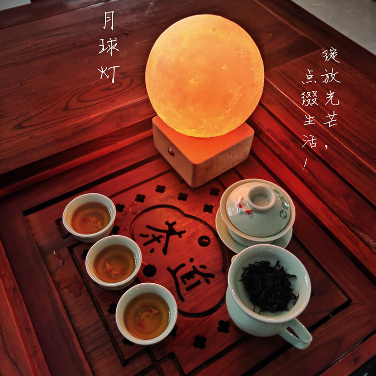 跨境月球灯USB充电小夜灯星球灯七彩触摸LED床头台灯创意生日礼物详情13