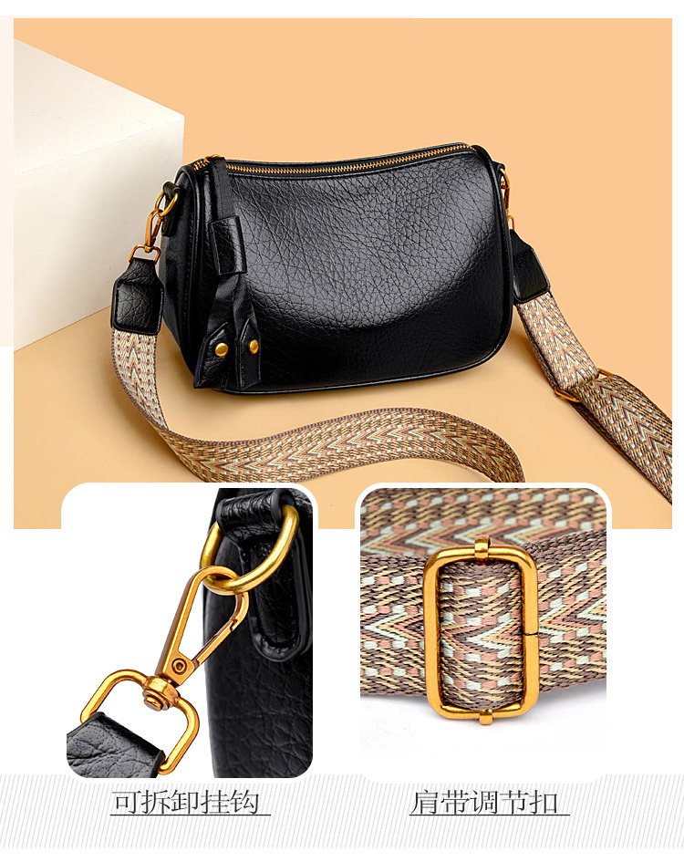 科彼袋鼠女士包包单肩腋下包宽肩带复古斜挎包高级感女包新款潮流详情8