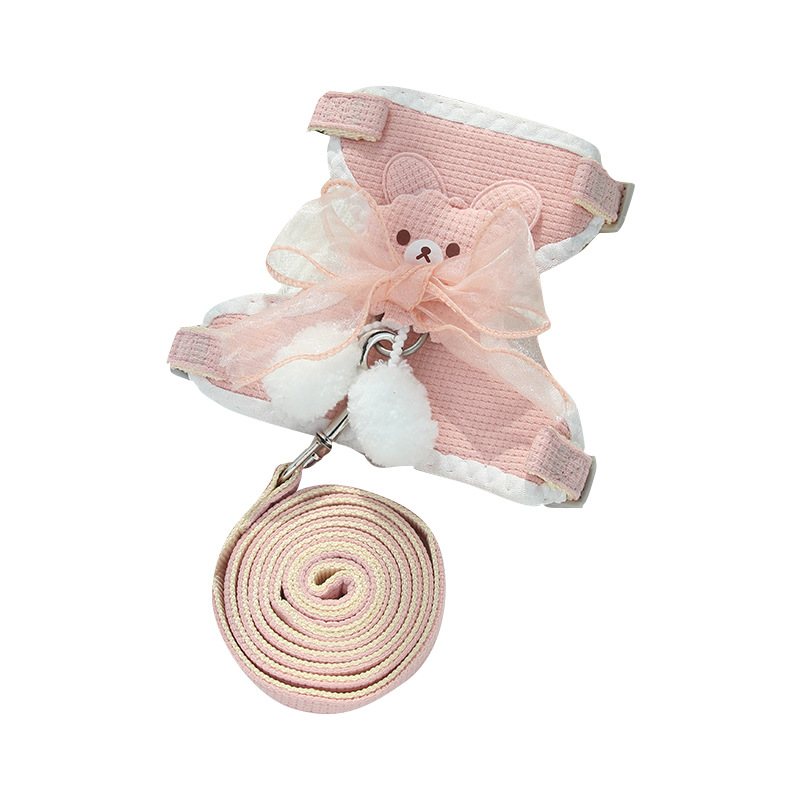 猫咪牵引绳防挣脱外出专用遛猫绳背心式胸背带工字型小猫猫溜猫绳详情5