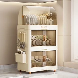 塑料透明抽屉式化妆品收纳盒小桌面卡通储物盒迷你兔子文具收纳柜详情9