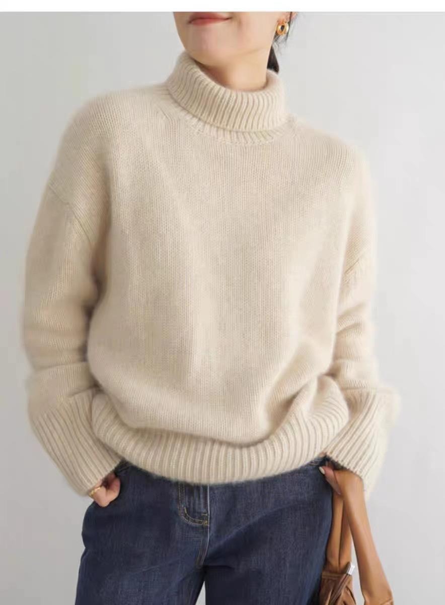 A loose and versatile knitted pullover with a laid-back style for women to wear over a high-neck sweater from Europe and America in the autumn and winter of 2025 pic 27
