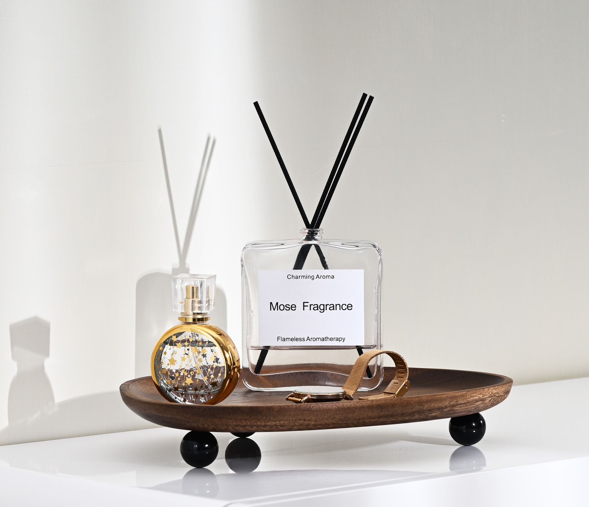 南美胡桃木质托盘ins风茶水杯茶具日式轻奢点心盘摆拍盘玄关摆件详情1