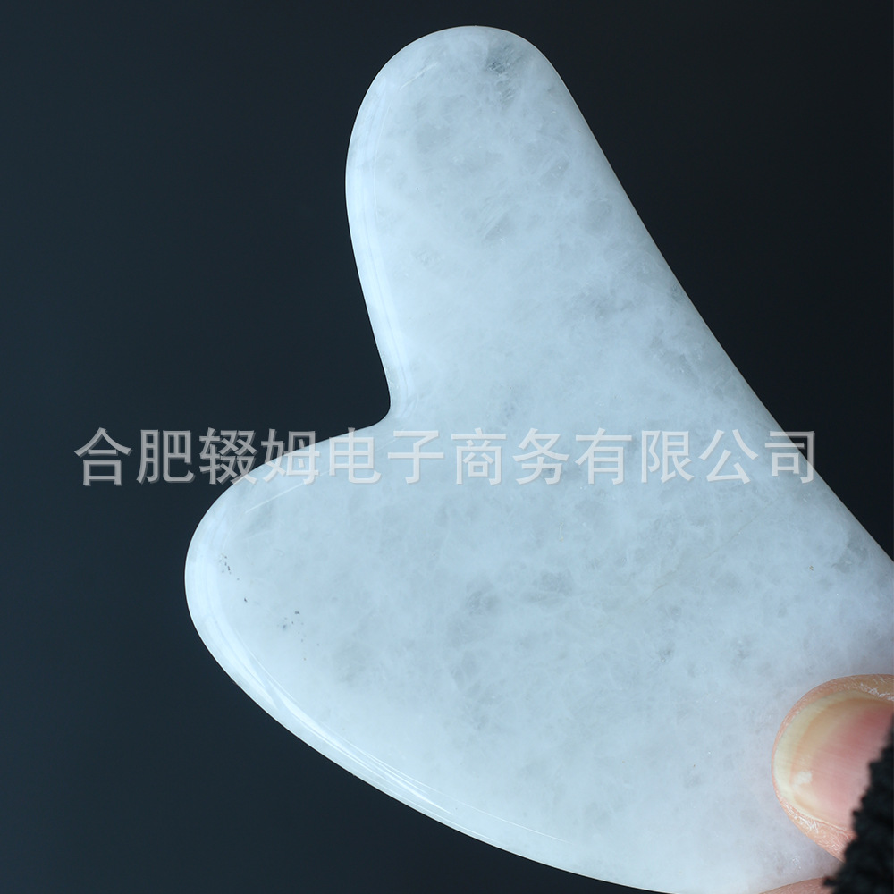 粉晶刮痧板心形刮痧按摩器美容面部脸部天然玉石手指粉水晶刮痧片详情41