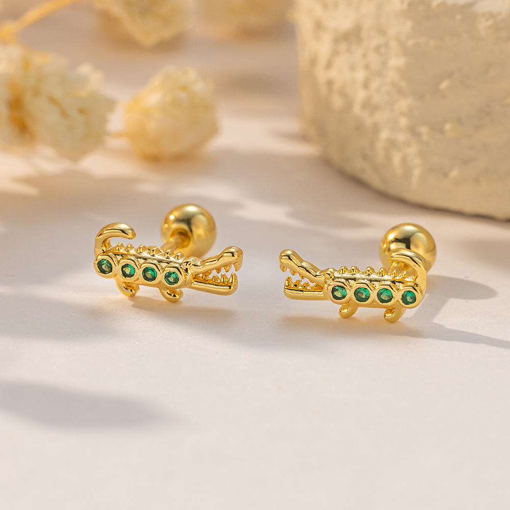 热卖耳钉耳环套装轻奢镶钻锆石缕空老鼠头个性时尚百搭小耳钉耳饰详情4