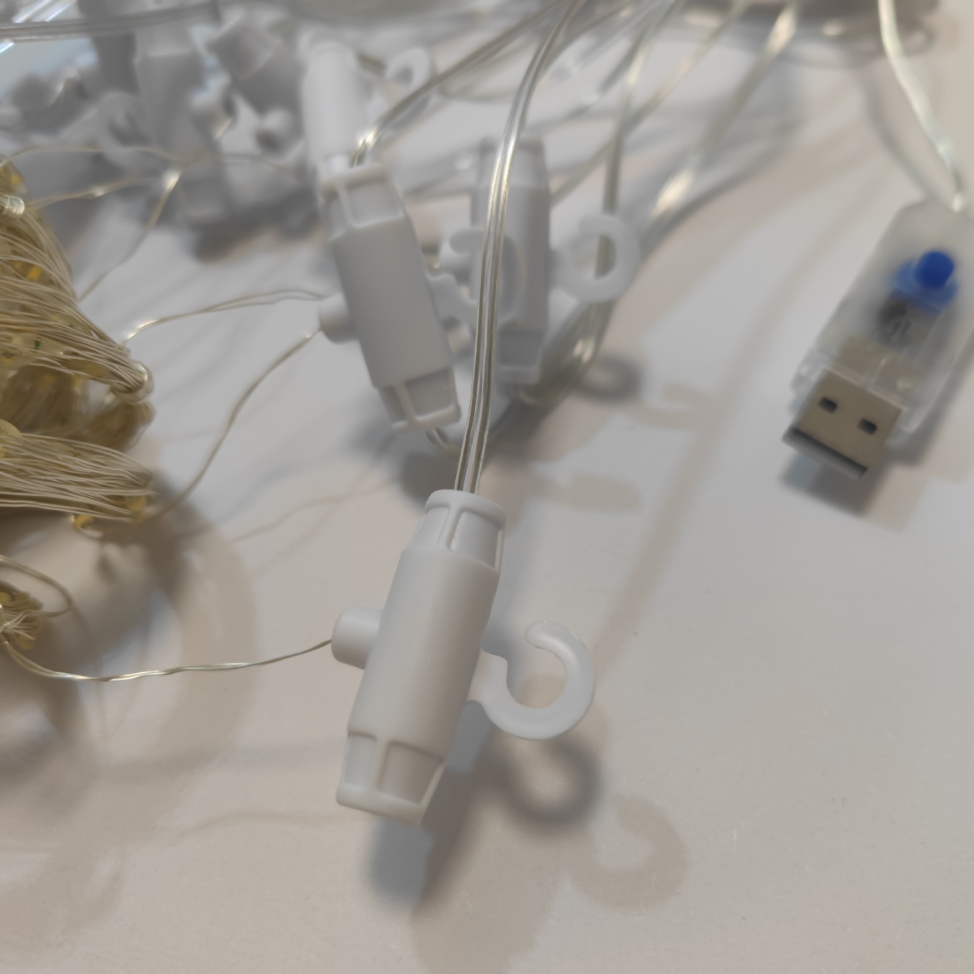 跨境亚马逊LED铜线灯窗帘灯串USB遥控3*3带挂钩圣诞婚庆卧室装饰详情18