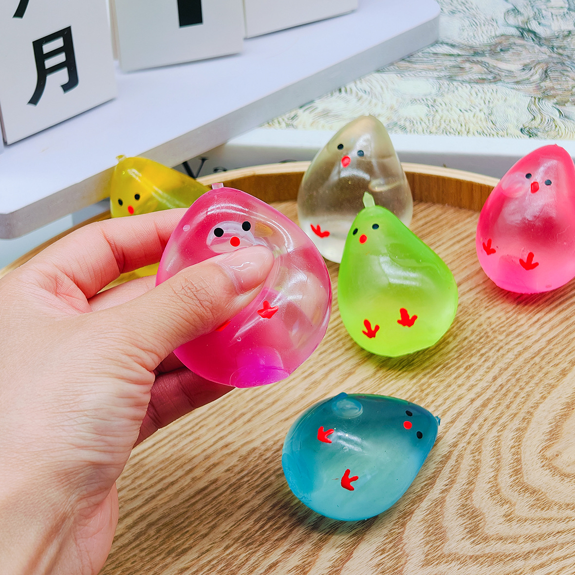 跨境节日系列创意小鸡水滴麦芽糖挤压减压玩具捏捏乐趣味玩具新奇特减压玩具详情6