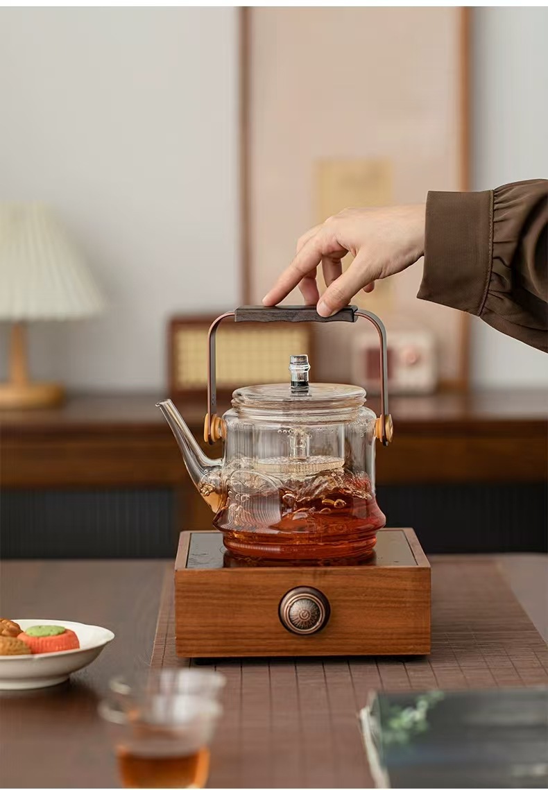 玻璃茶壶耐高温功夫茶具小号过滤可烧煮茶透明家用简约加厚泡茶器详情15