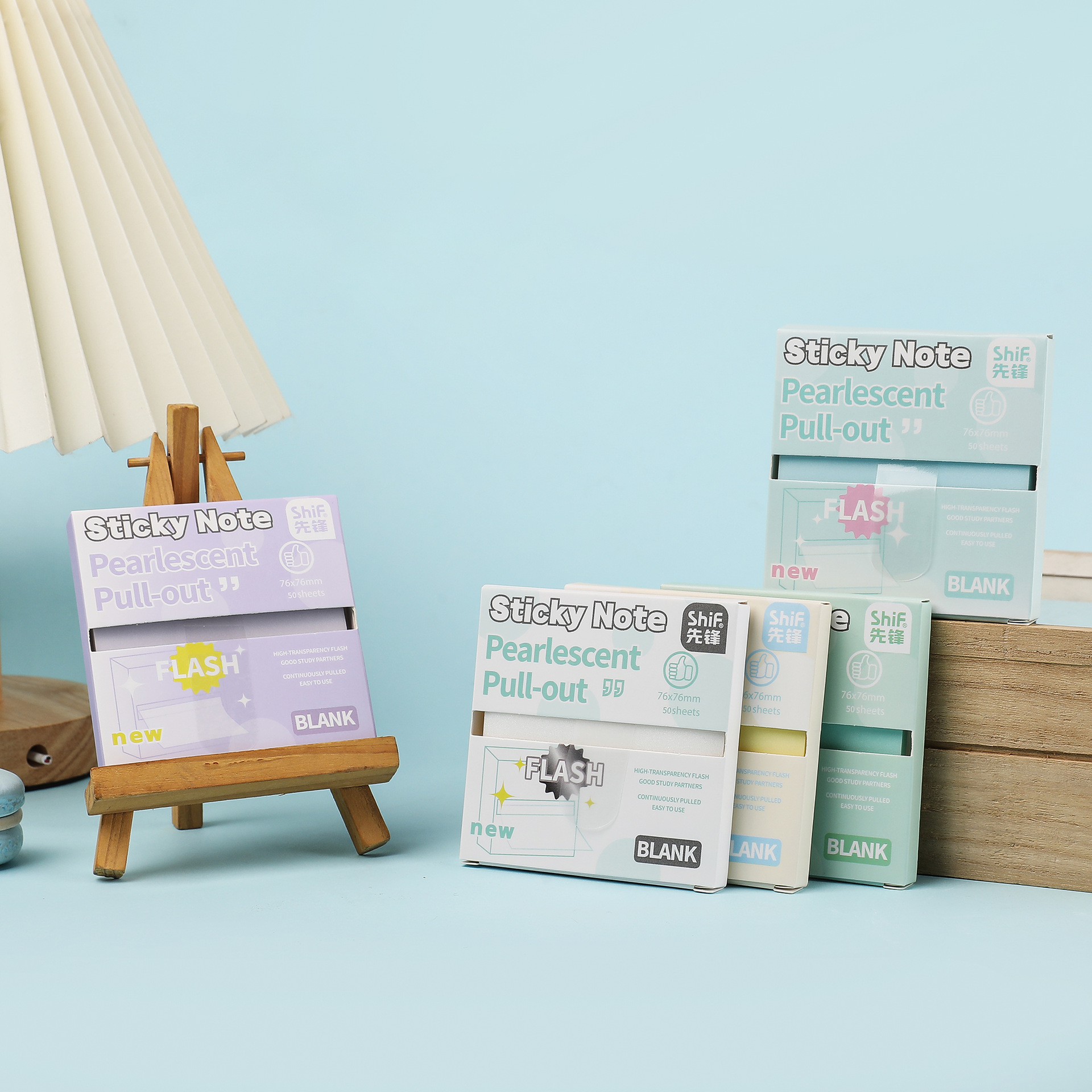 Pioneer 8715 Pull-out matte Pearlescent sticky Notes Cartoon notepad small notebook 50 pages for multiple uses pic 4