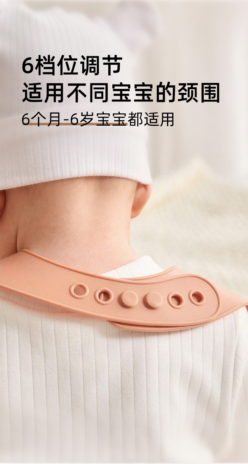 宝宝吃饭围兜防水硅胶辅食饭兜超软婴儿便携儿童围嘴防脏神器详情8