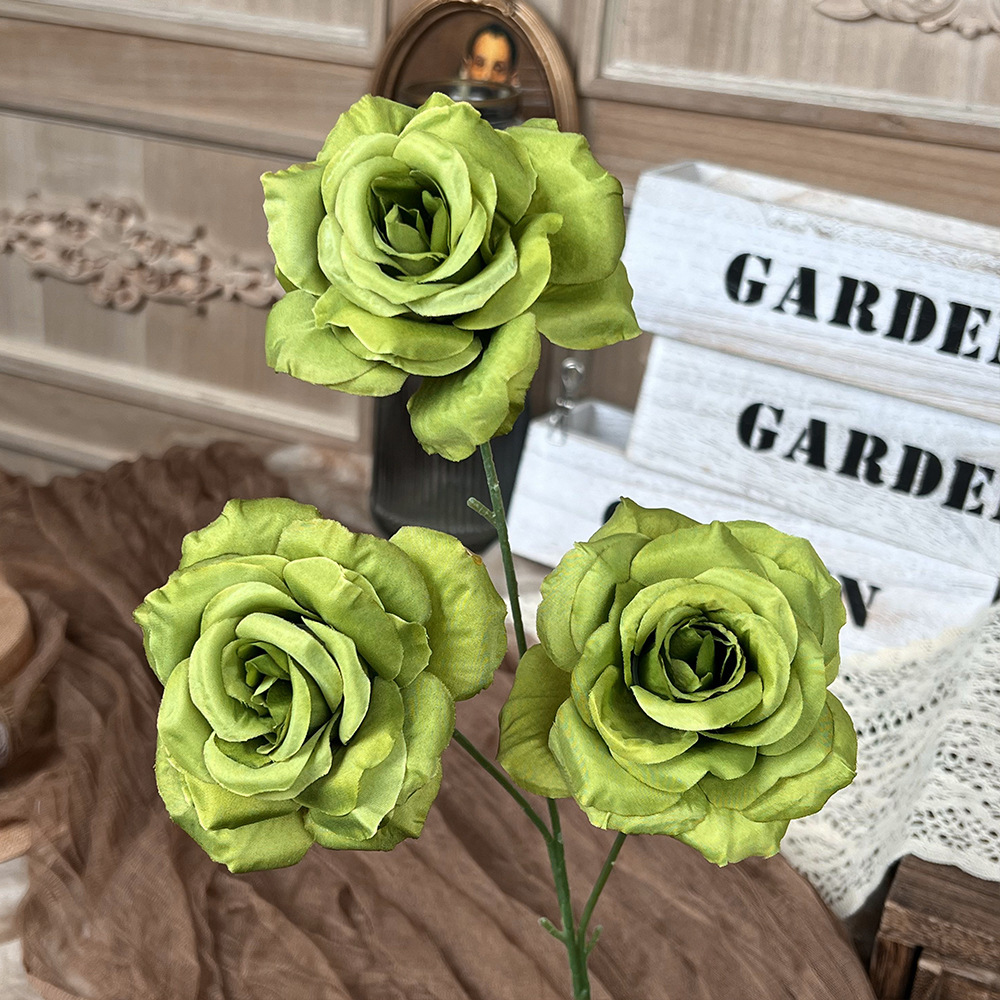 仿真钻石玫瑰假花人造花成品婚庆用花地排造景花高级感客厅插花束详情19