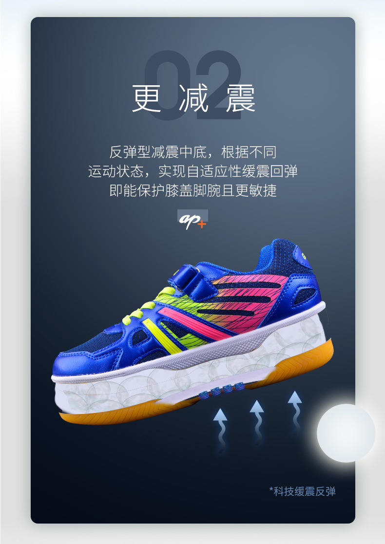 GEWO杰沃儿童乒乓球鞋男童女孩运动防滑耐磨透气专业训练球鞋正品详情8