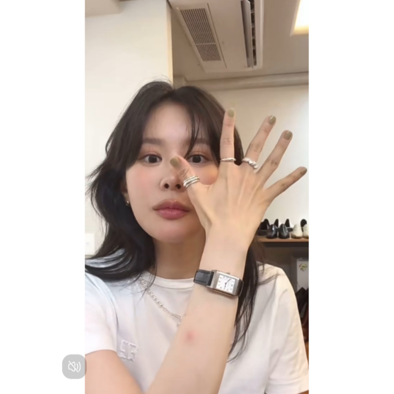 韩国博主label happyrim同款戒指女小众设计亮银色叠戴开口情侣戒详情2