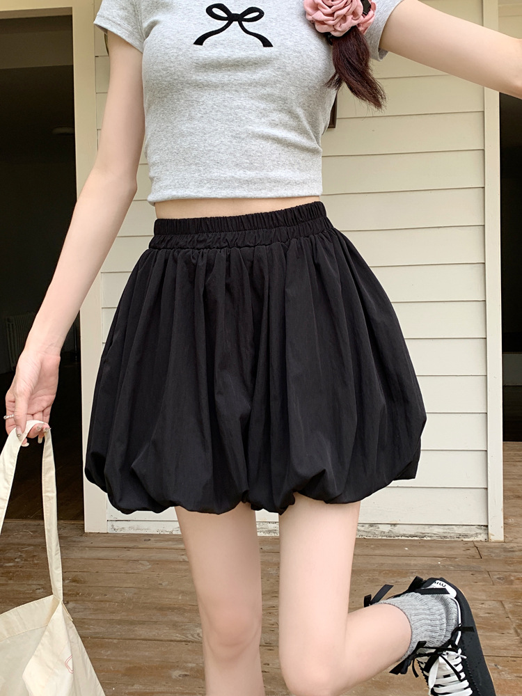 Douyin quality white flower bud short skirt for women 2025 summer new A-line skirt, elegant and versatile, puffy skirt pants pic 25