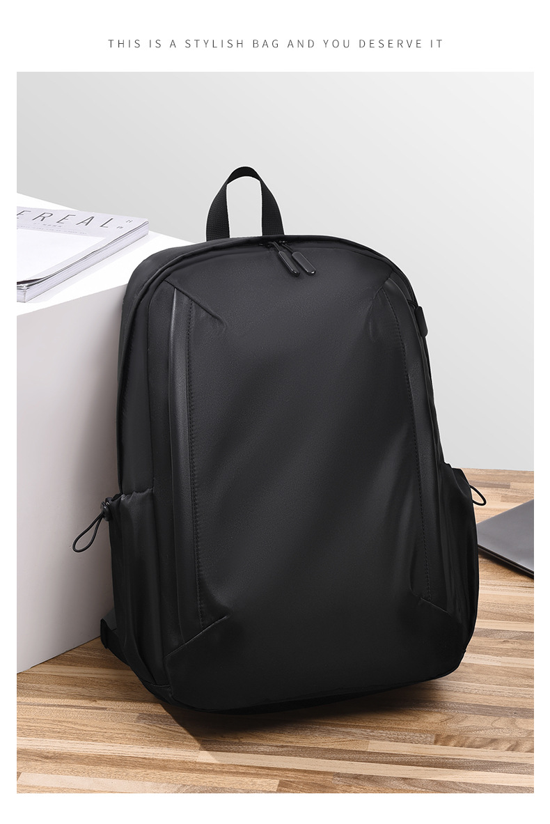 休闲男士双肩背包时尚简约防泼水大容量电脑背包商务旅行学生背包详情22