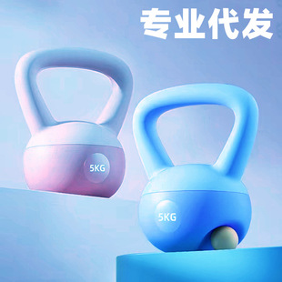 包邮小哑铃女士健身器材家用儿童包胶男士练臂肌壶铃瑜伽哑铃套装详情4