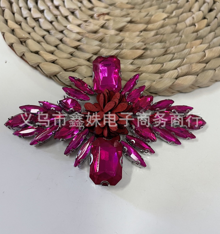 Handmade DIY water drill splicing glass drill diamond-shaped small flower clothing decoration pic 5