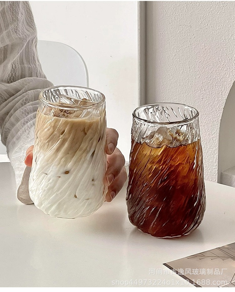 Cross-borosilicate taza de café de alta seguridad de embalaje hogar alto nivel de apariencia resistente a altas temperaturas hielo americano latte taza de agua pic 12