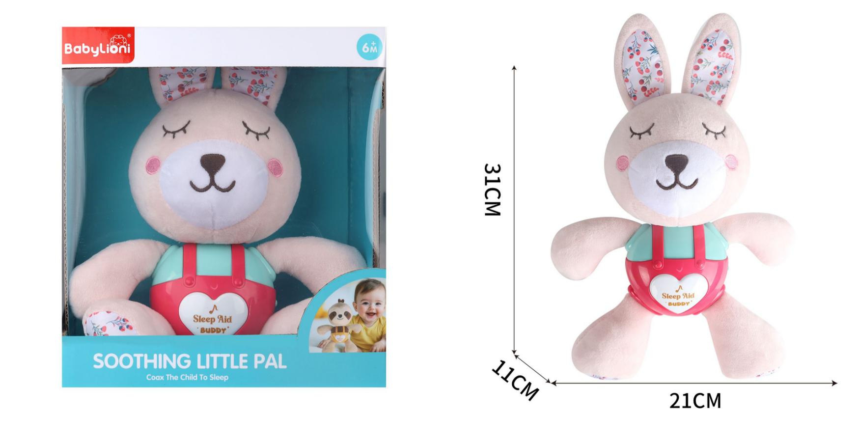 Cross-border infant and toddler audio-visual shaking music soothing doll educational early education plush fabric doll gift mascot pic 6