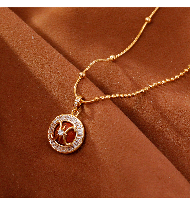 Hyacinth moda personalidad estilo europeo y americano collar diseño único sentido otoño invierno ojo de tigre colgante de piedra 2025 tik yin boom gargantilla collar pic 5