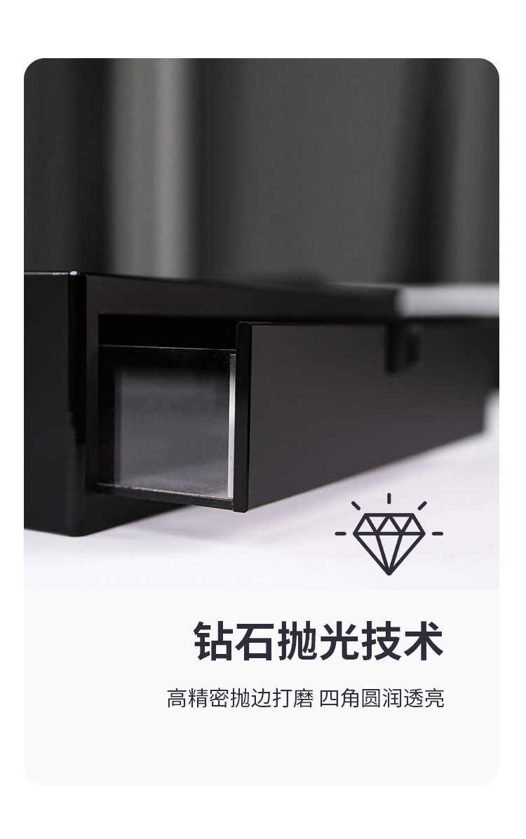 酒店洗漱用品收纳盒卫生间亚克力易耗品牙刷纸巾茶叶盒托盘遥控座详情15