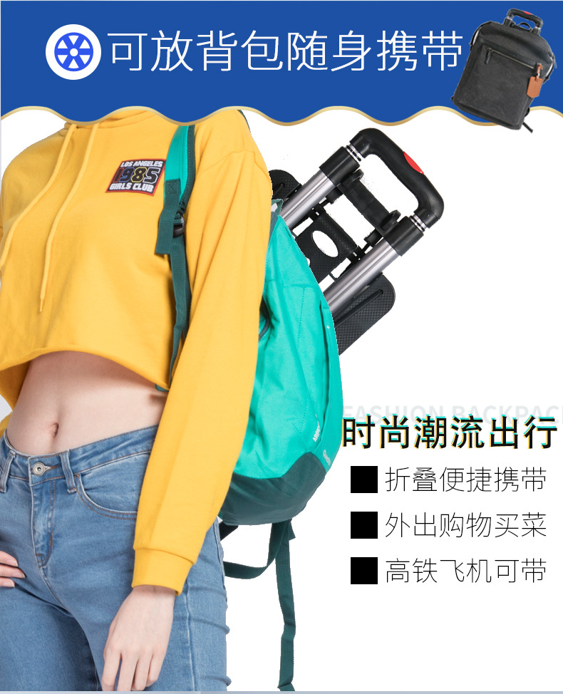 好嘉居行李车小拉车家用购物车折叠购物袋小推车家用买菜送水拉车详情2