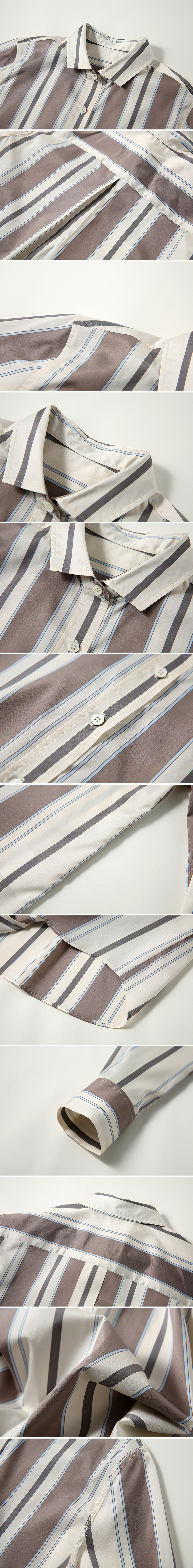 100% silk shirt for women, Spring/Summer 2024 new long-sleeved twill silk digital printed striped long-sleeved ready-to-wear pic 16