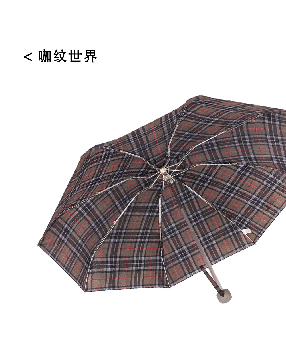 手开铝合金架五折8骨超小迷你伞经典格纹外贸现货详情13