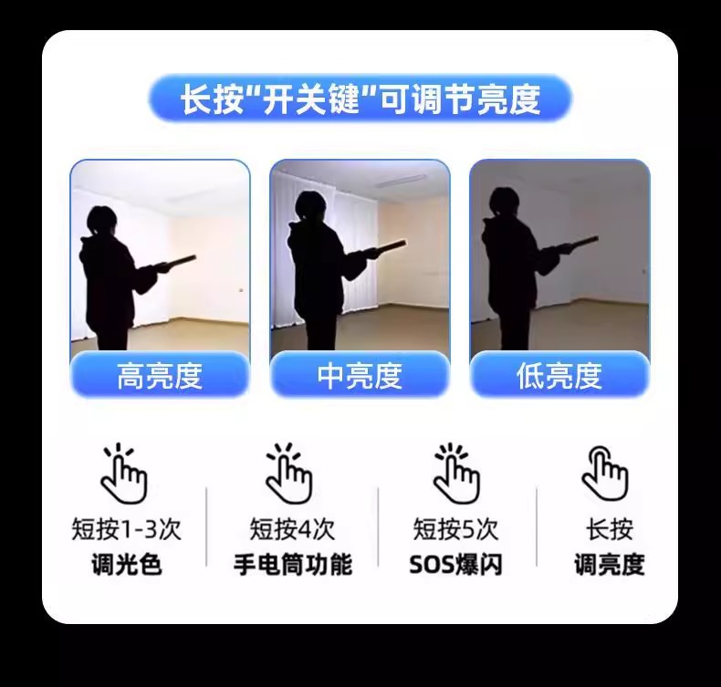 Rechargeable lighting lamp magnetic attraction outdoor camping emergency power outage street stall special ultra-long battery night market lamp pic 16