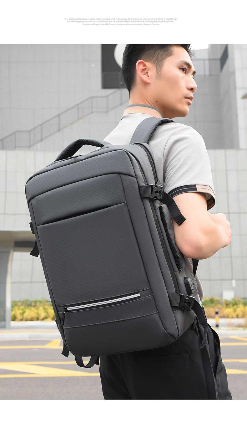 The new business backpack for men with a high-end feel, large-capacity water-resistant computer backpack, and multi-functional student backpacks are trendy pic 35