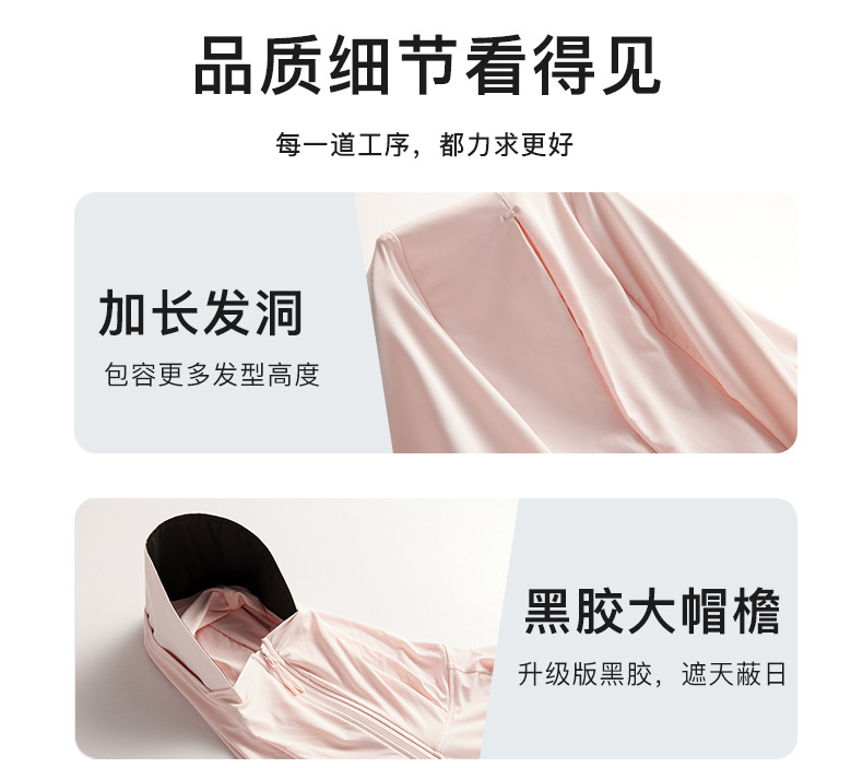 指尖防晒衣女upf50+紫外线凉感情侣透气遮阳中长款夏季户外防晒服详情15