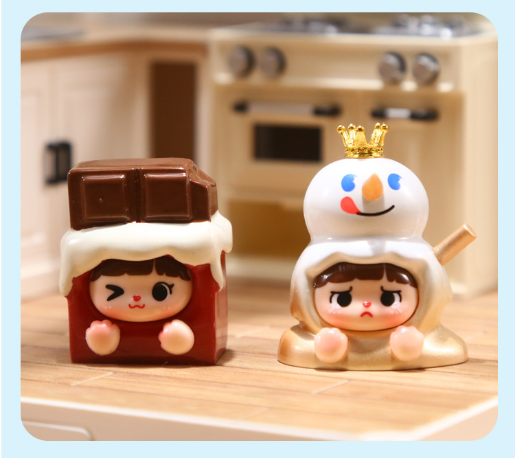 The cute and colorful girl home desktop decoration items, figurines, trendy resin handicrafts, etc. have been transformed into cute blind boxes pic 11