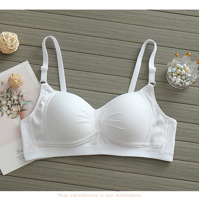 纯棉薄款内衣女大学生初中生高中生女孩小胸聚拢防下垂少女文胸罩详情18