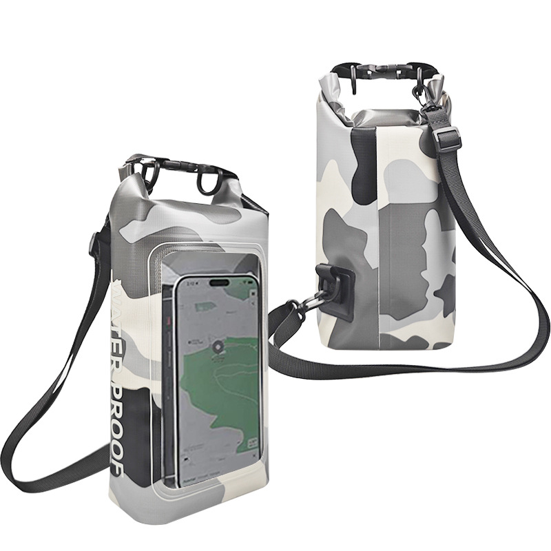 亚马逊新品2L防水包户外斜跨包二合一手机防水袋PVC游泳防水包详情29