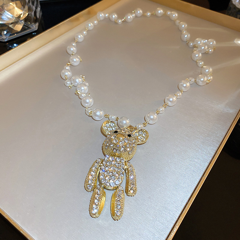 Irregular long pearl necklace, French light luxury style, sweater chain, niche simple and high-end necklace wholesale for women pic 22