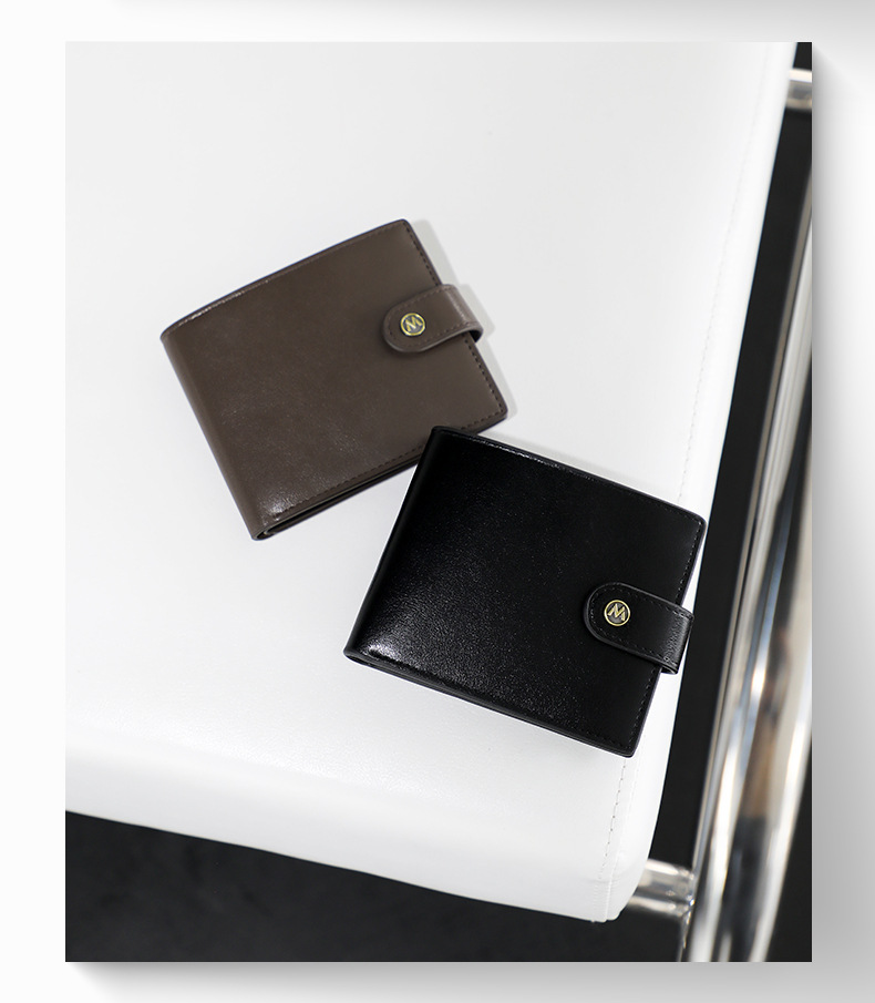 MANDU漫度男士钱包多卡位大容量卡片包 简约皮质卡包复古零钱包详情11