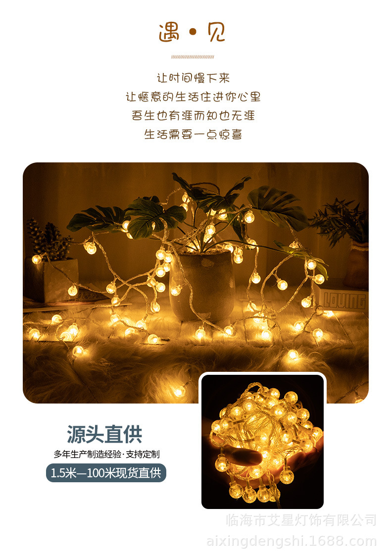 led lights, star lights, decorative atmosphere lights, Christmas copper wire lights, LED light strings, small lights, flower bouquets, camping bulb light strings pic 40
