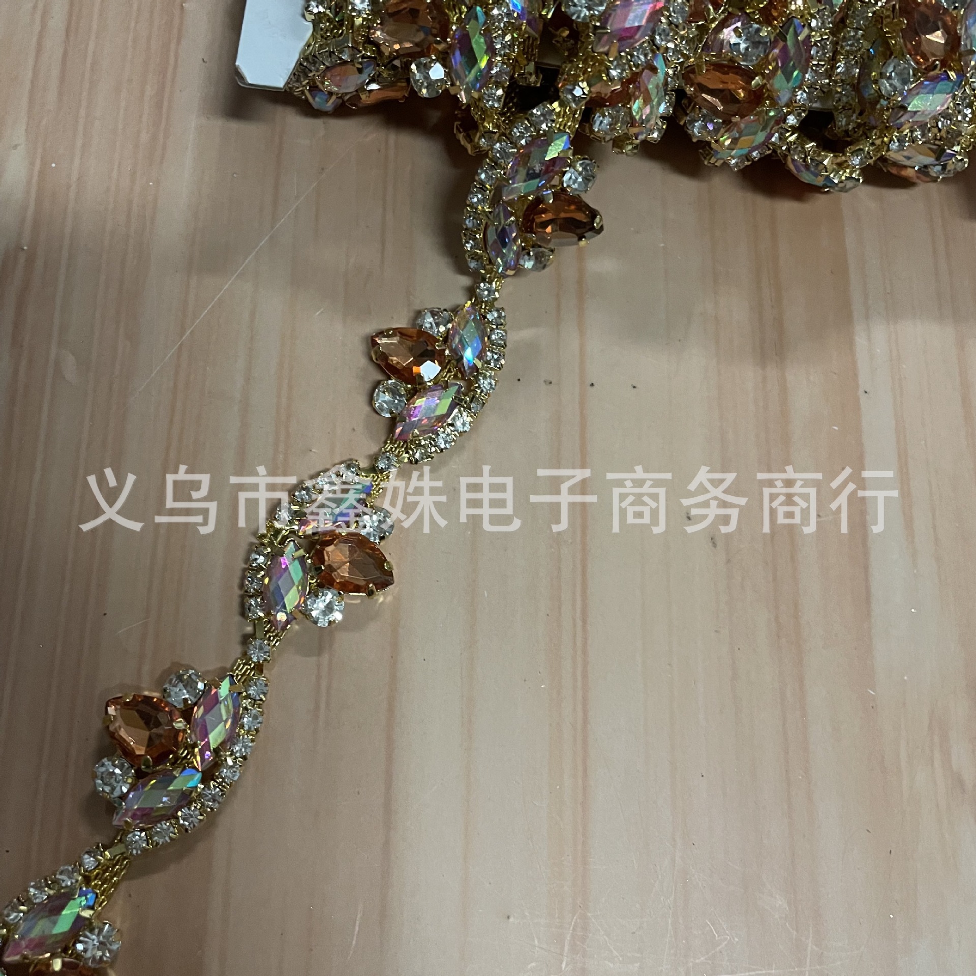 新款缝珠花边贴花钻花 服装辅料礼服配饰详情3