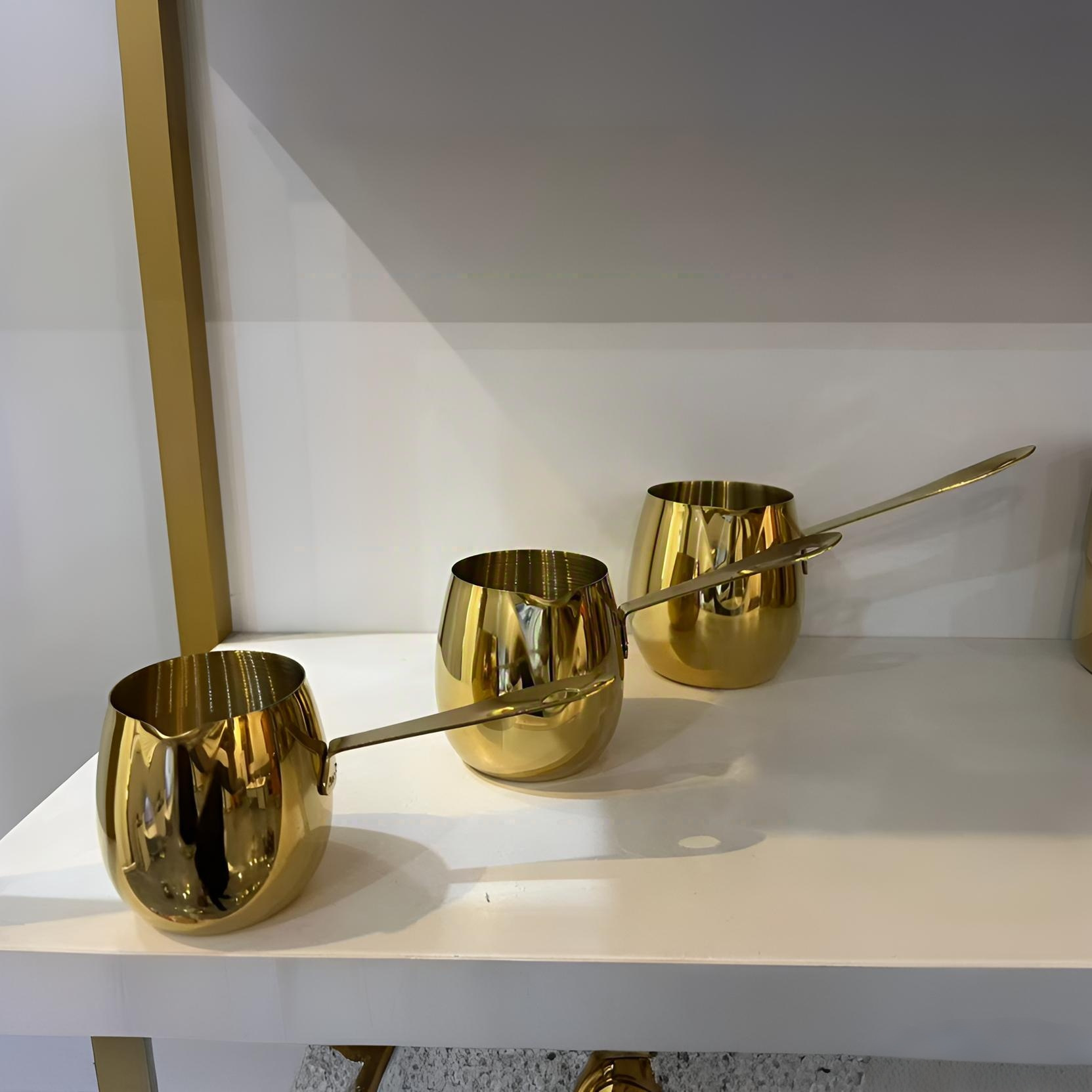 304 stainless steel latte art milk cup, small oil-pouring pot, hot oil baby food pot, milk pot, long handle, household oil-pouring pot pic 10