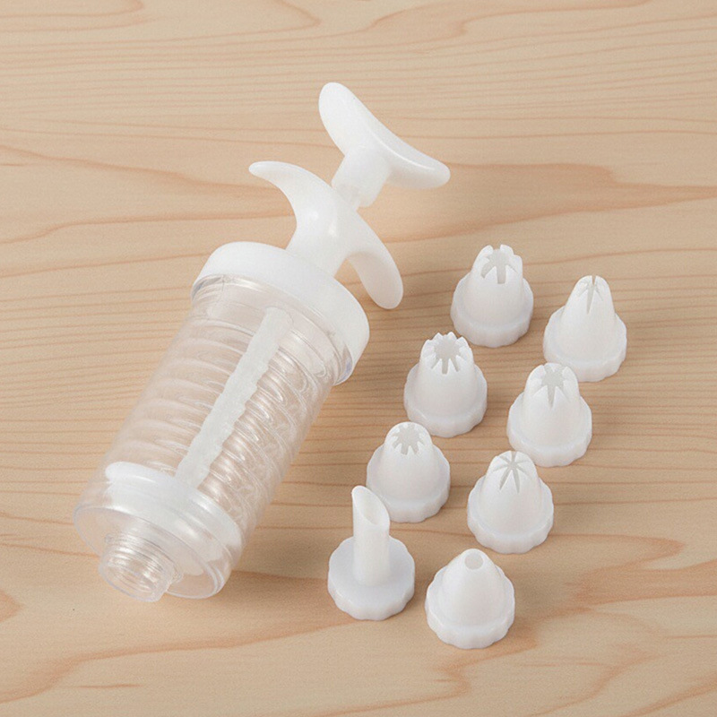 烘焙工具 塑料裱花器8件套 裱花嘴8头 挤奶油嘴曲奇裱花枪批发详情6