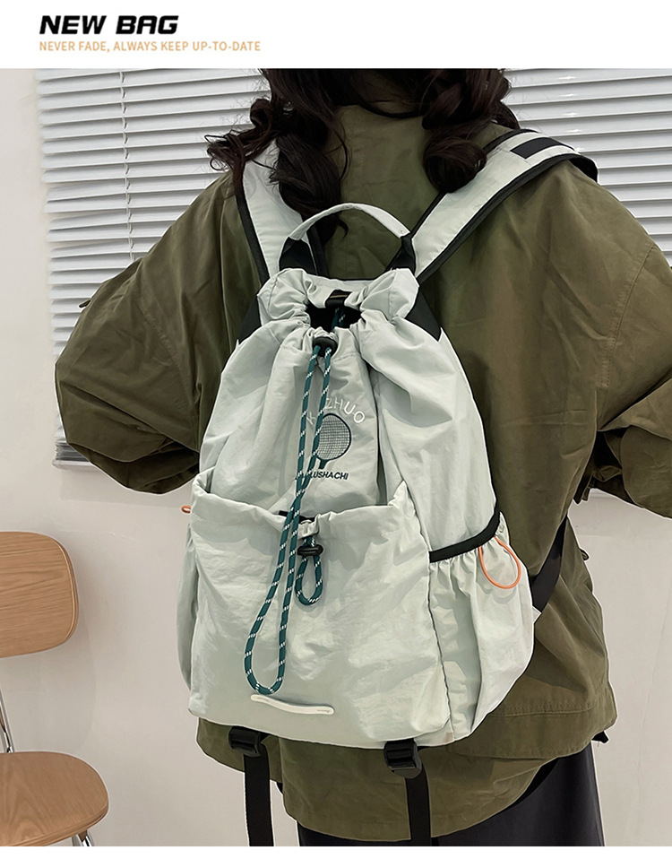 Wholesale and customization of large-capacity, simple and versatile backpacks for women, fashionable and lightweight travel bags for sports women pic 2