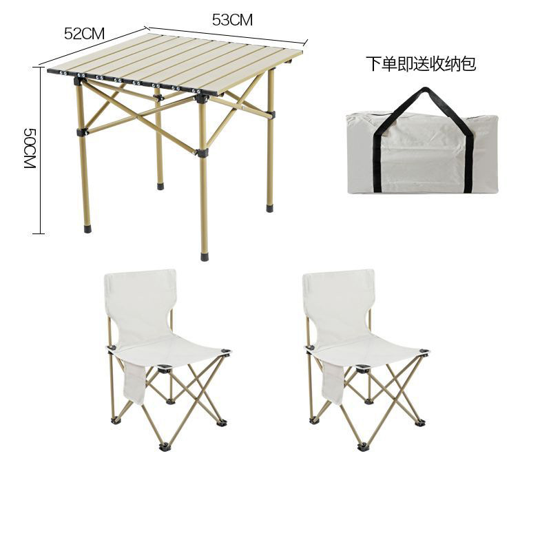 户外折叠桌椅套装  便携式野餐烧烤露营桌椅  简约桌椅套装组合详情21