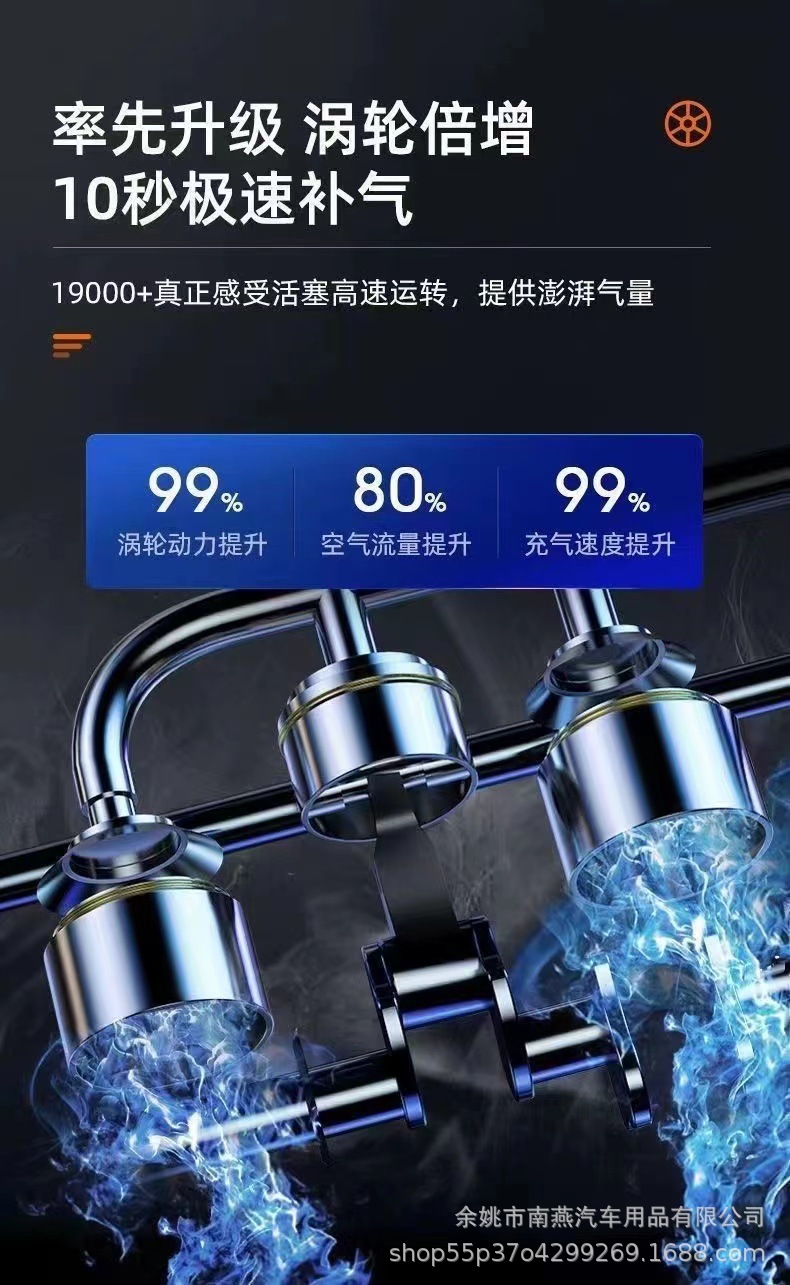 12V car air pump, car air pump, multi-functional wired tire air pump, portable electric air pump pic 5